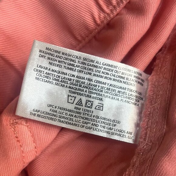 Gap Womens Drawstring Shorts Strawberry Ice Pink Casual Lightweight Size XXL New - Picture 8 of 12